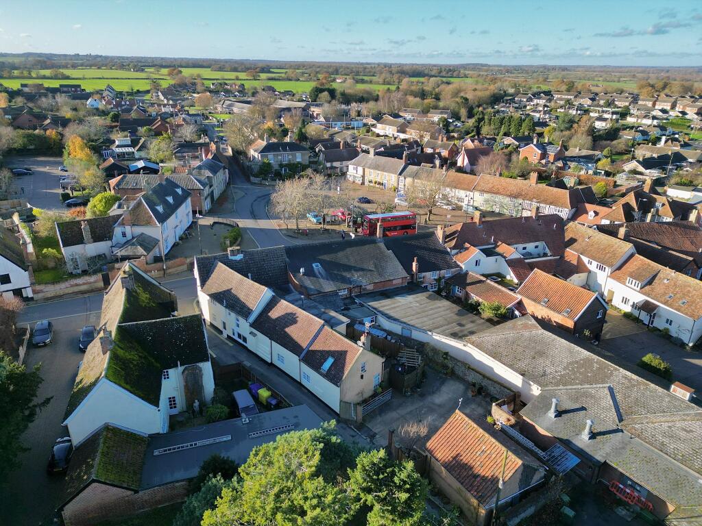 Aerial Shot overlooking Market Square