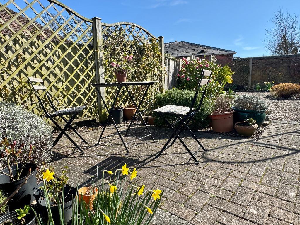 The patio is a delightful sun trap!