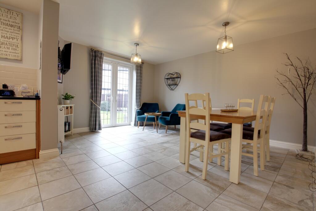 Living and dining areas