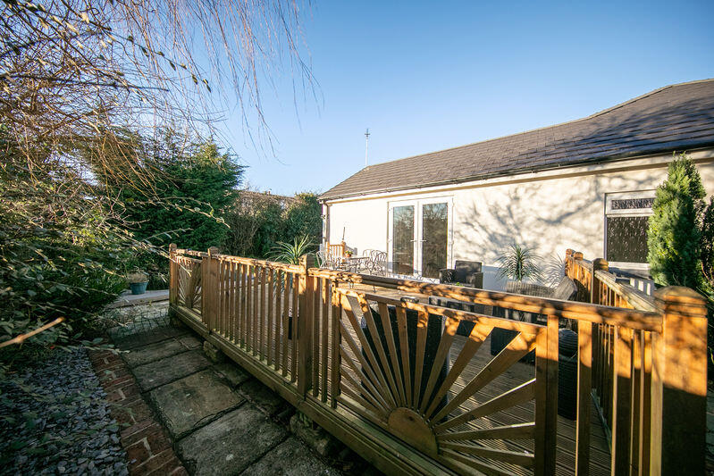 Neatly landscaped private garden