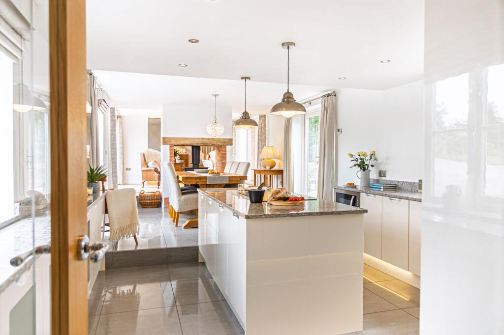 Sociable kitchen island and dining area