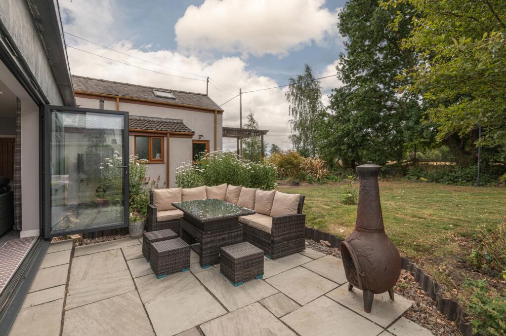 Patio area outside the living room