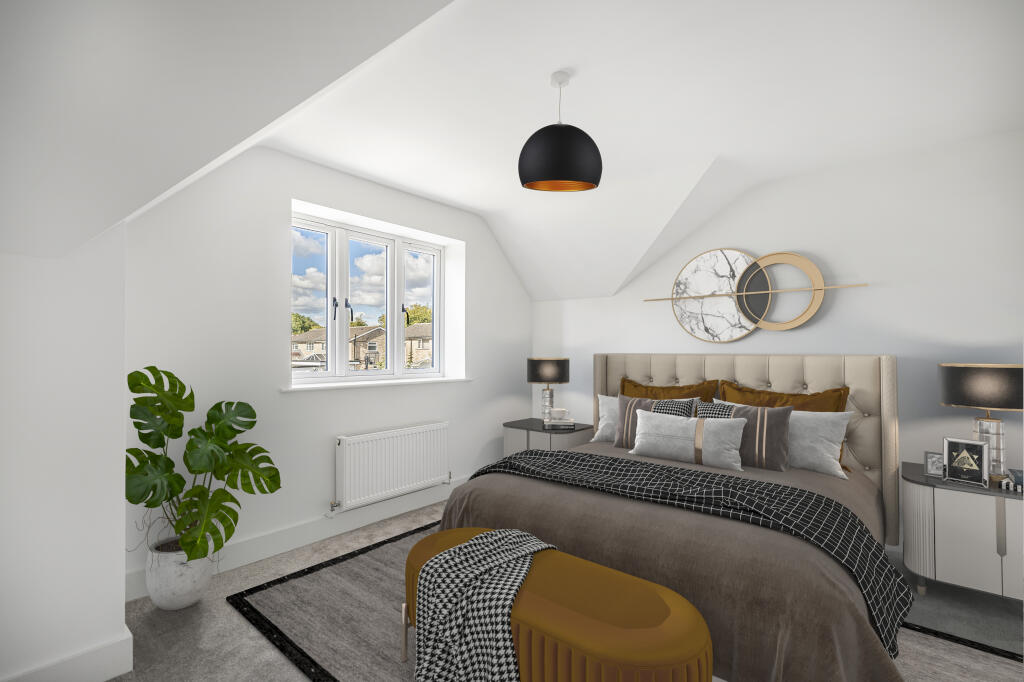 Virtually staged bedroom