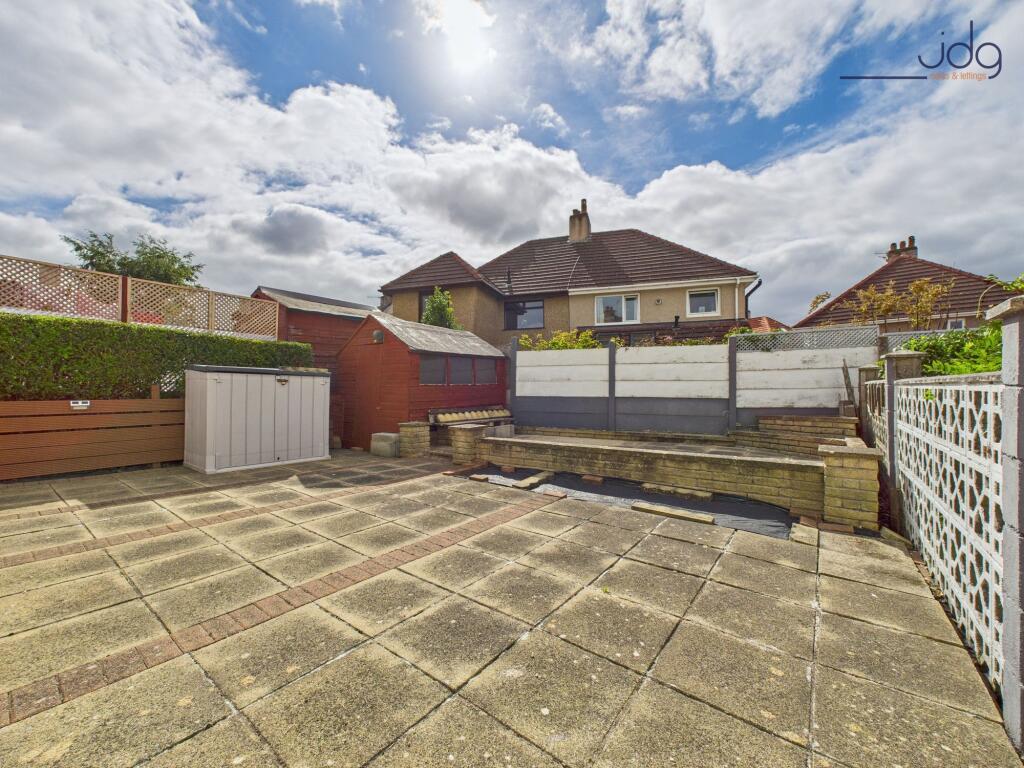 Spacious Flagged Garden to the rear of the property