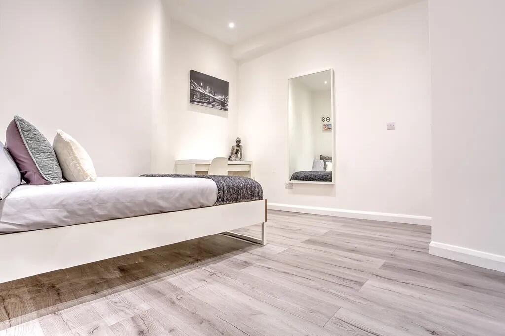 Bright and clean single bedroom featuring moder...