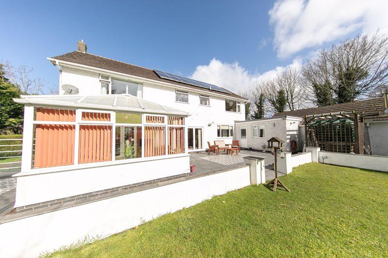 Rear elevation and patio