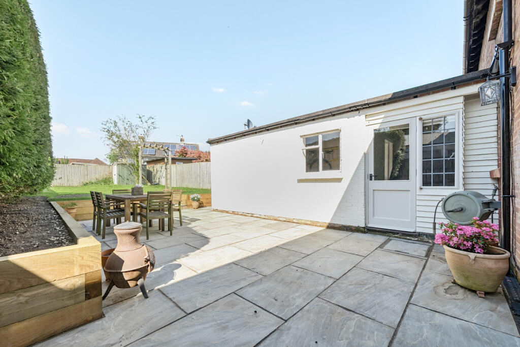 Rear terrace and private rear garden