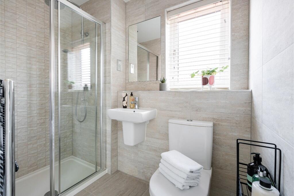 An en suite shower room to bedroom one to beat the morning rush
