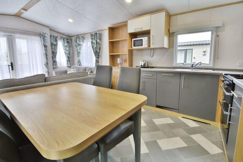 Dining area and kitchen