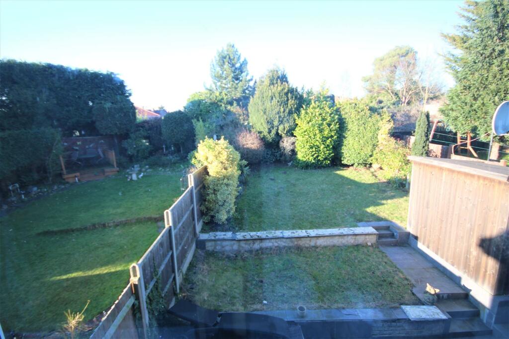 OUTLOOK FROM RECEPTION ROOM: