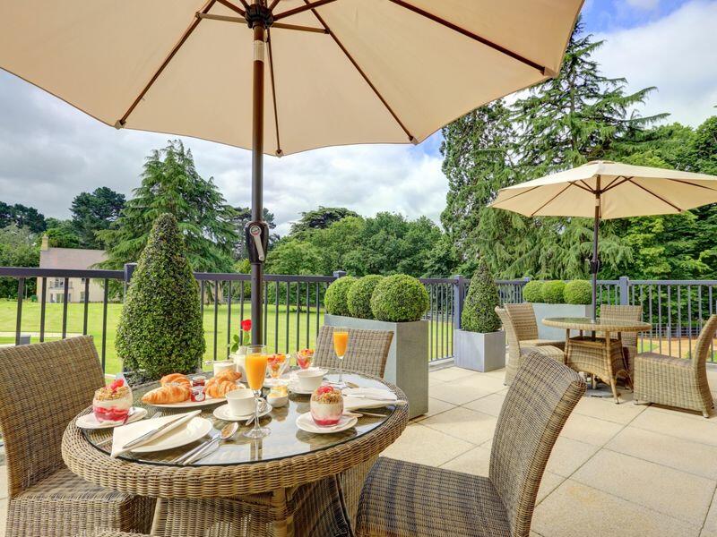 Terrace seating outside bistro