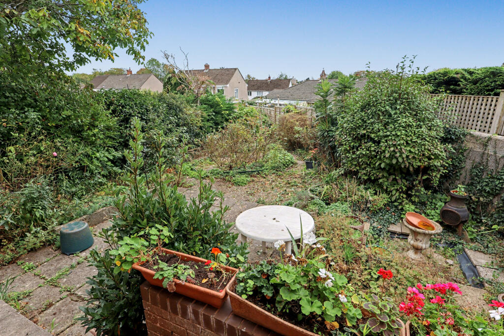 South west facing rear garden