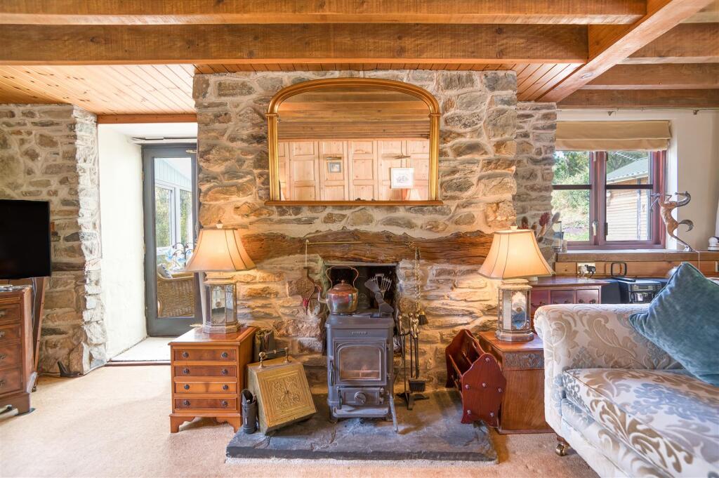 Lounge fireplace