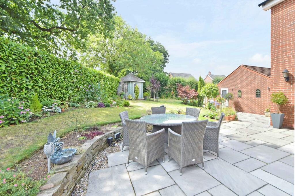 South facing rear garden to the side