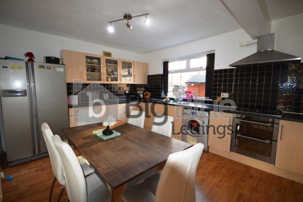 Modern kitchen featuring ample cabinetry, integ...
