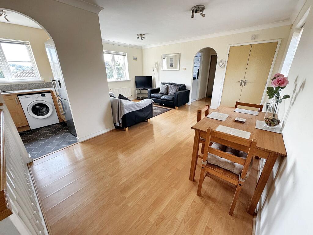 Open planned living and dining room