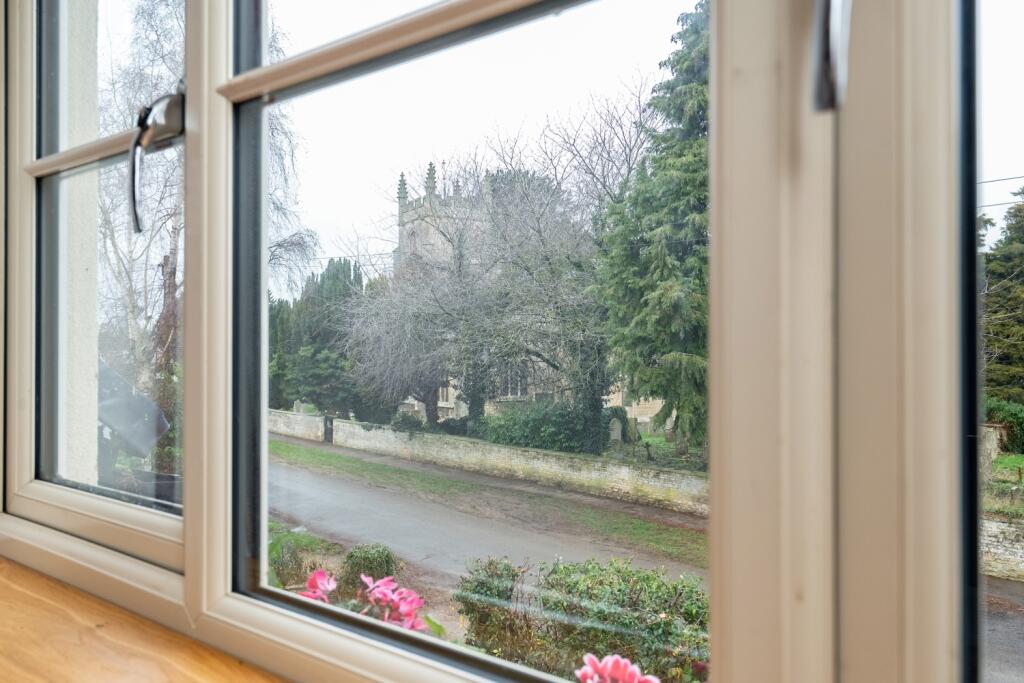 Elevated view of St John The Baptist Church Baston