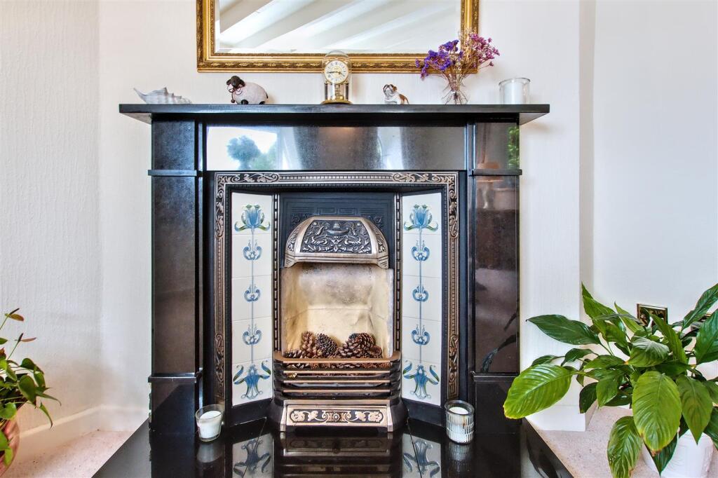 snug fireplace