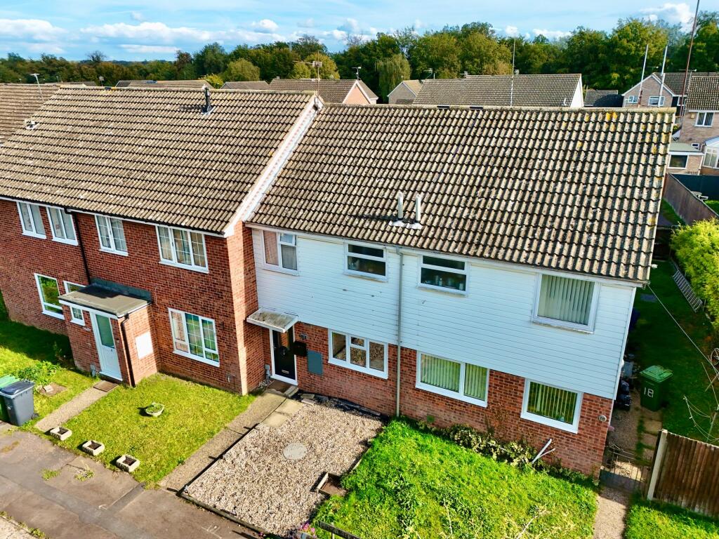 Front elevated drone shot