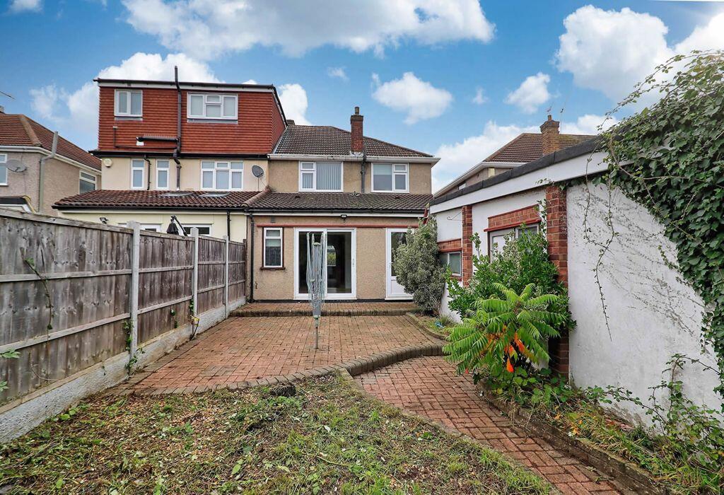 Rear of house and garage