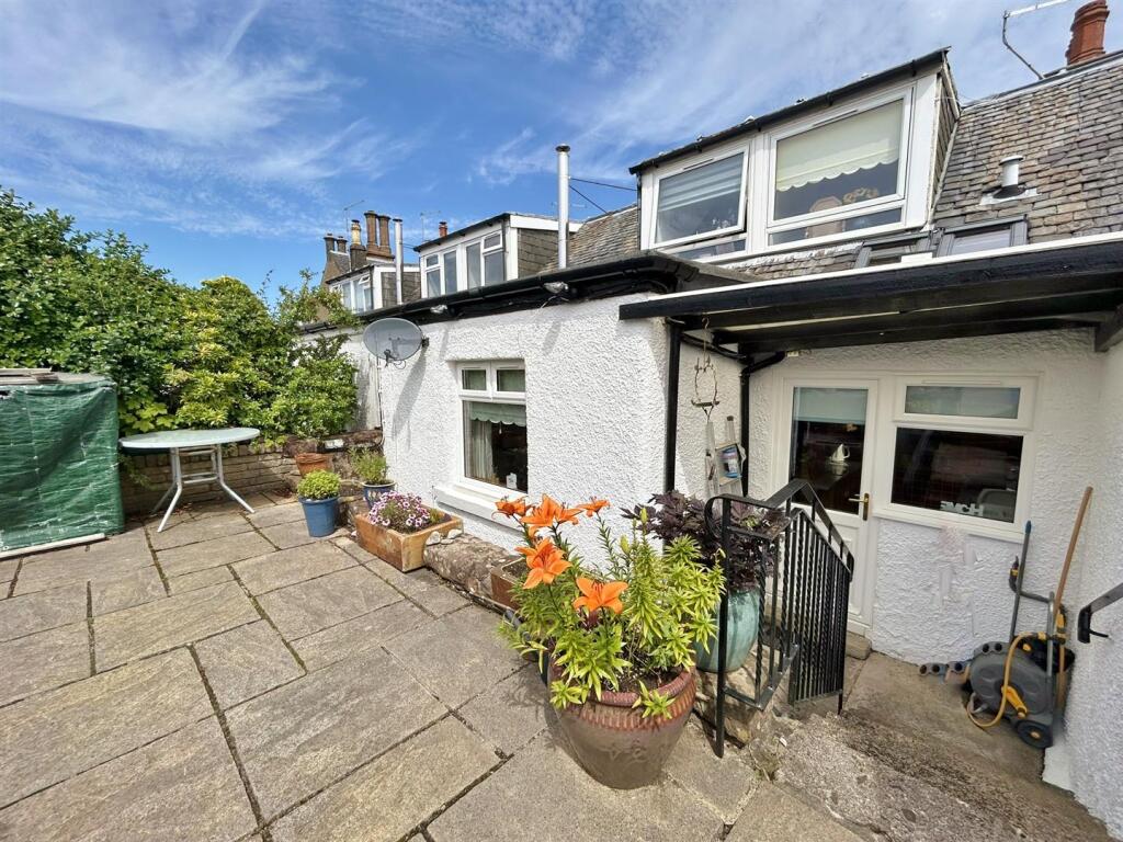 Patio seating by rear door