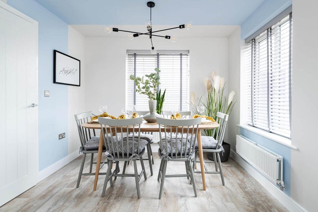 An open plan kitchen dining area creates a hub of the home