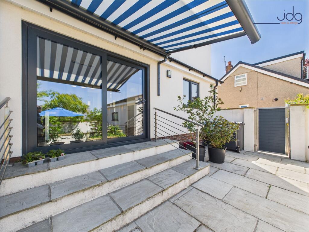 Sliding Patio Doors and Flagged Patio