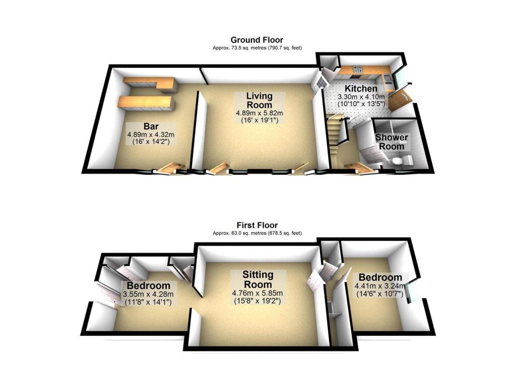 Foss Barn Conversion 3D Floor Plan