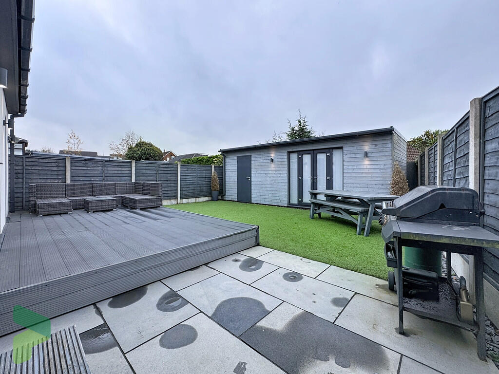 Rear garden and s...