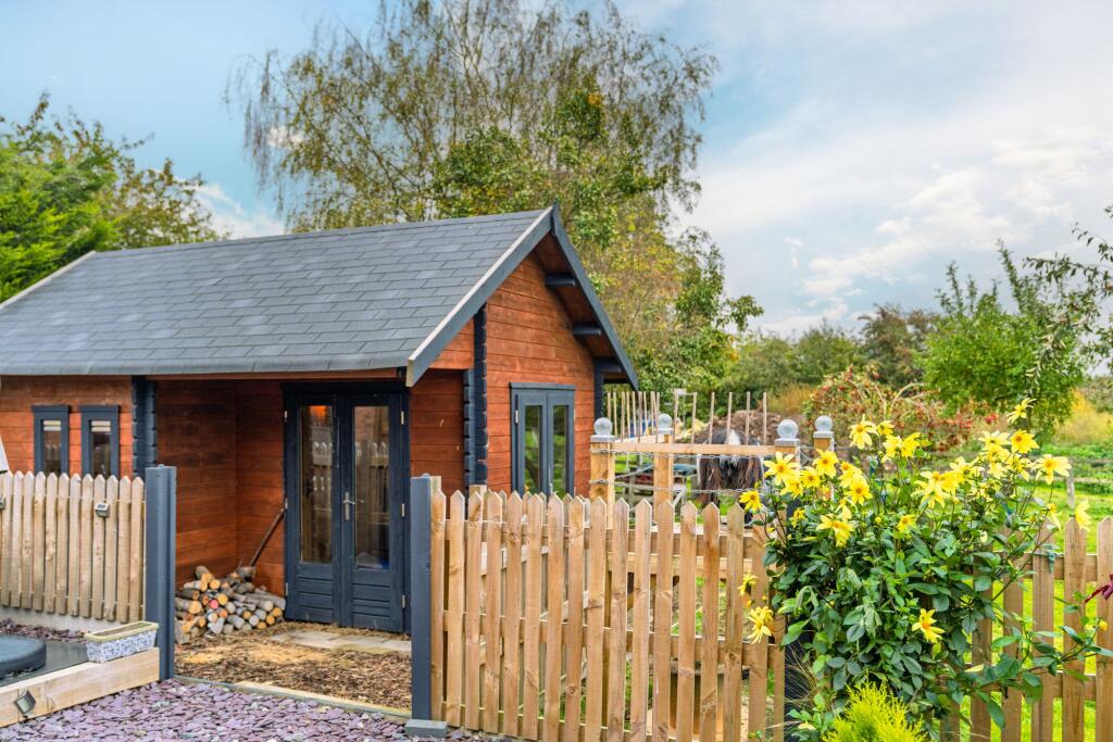The log cabin housing the sauna