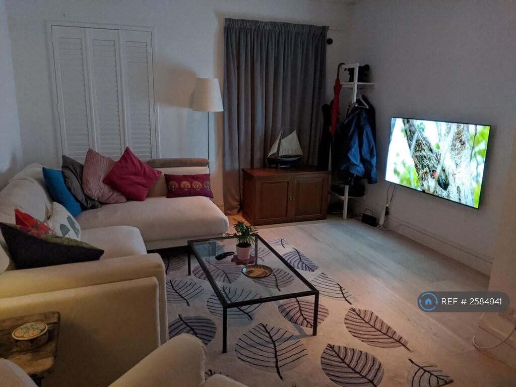 Living Room (Curtain Conceals Front Door) 