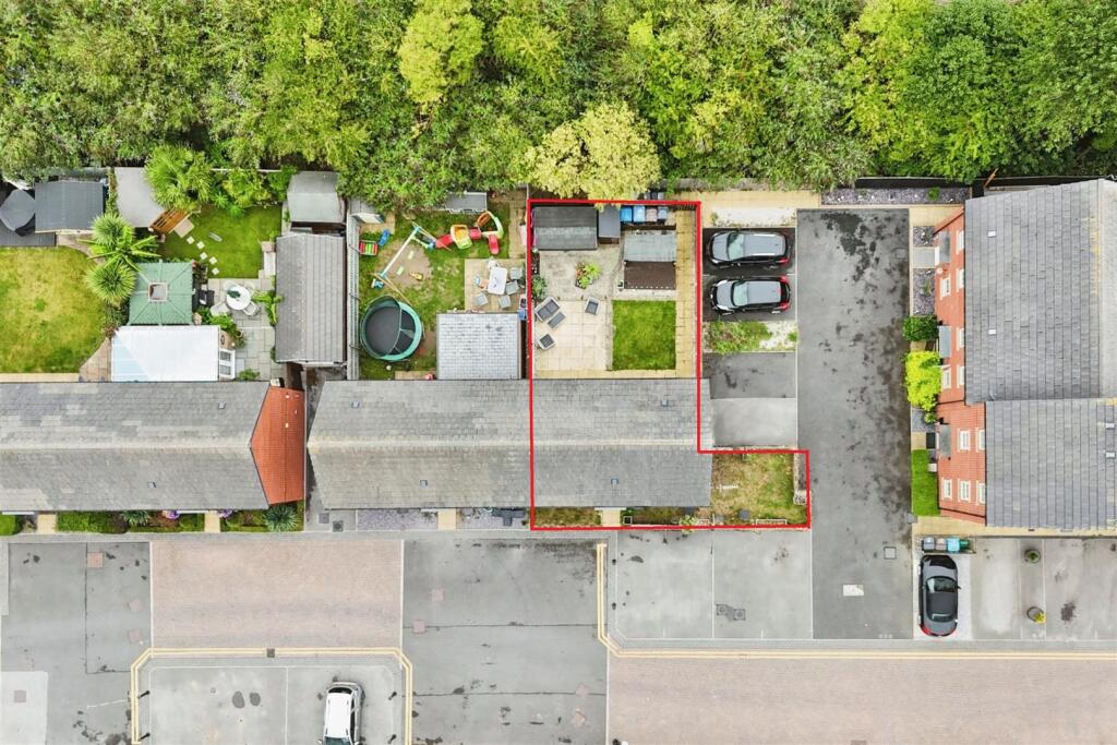 Aerial view of the property