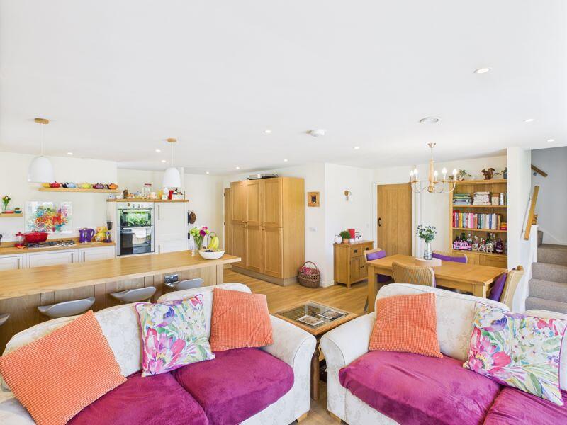 kitchen/dining/living space