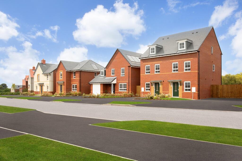Exterior view of our 3 bed Knightwood and 4 bed Radstock and Kennisham homes