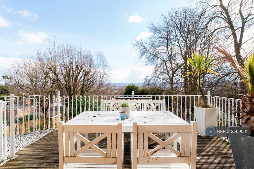 Upper Gr Floor Balcony Overlooking Lawned Garden 