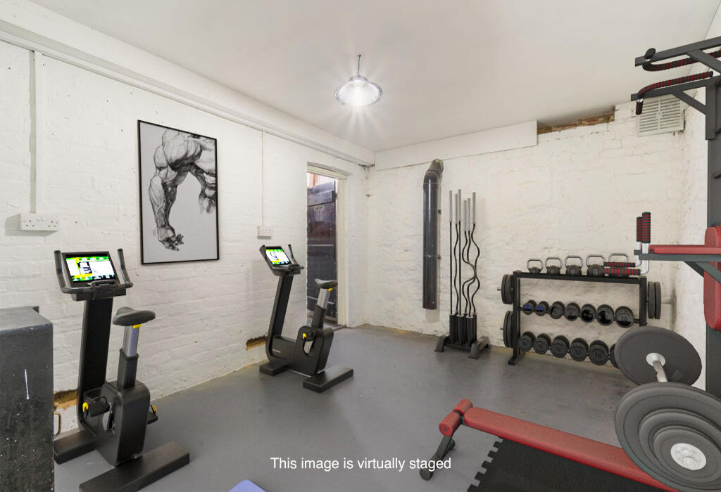 Basement - virtually staged