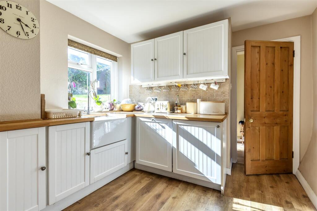 kitchen with belfast sink