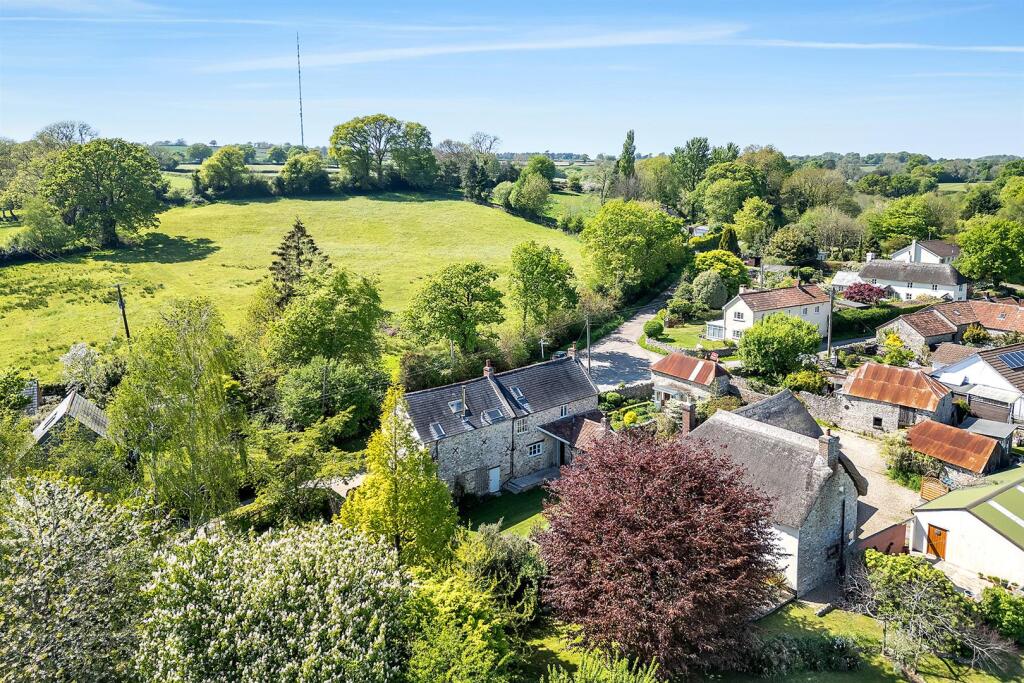 Drone of rear elevation