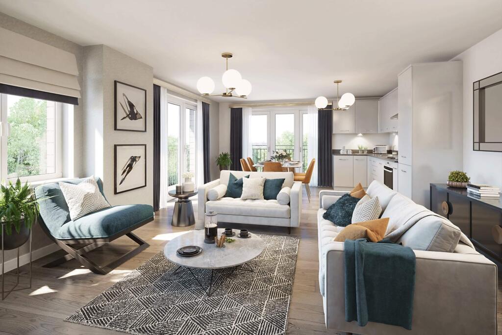 The Griffith apartment open-plan kitchen/living area