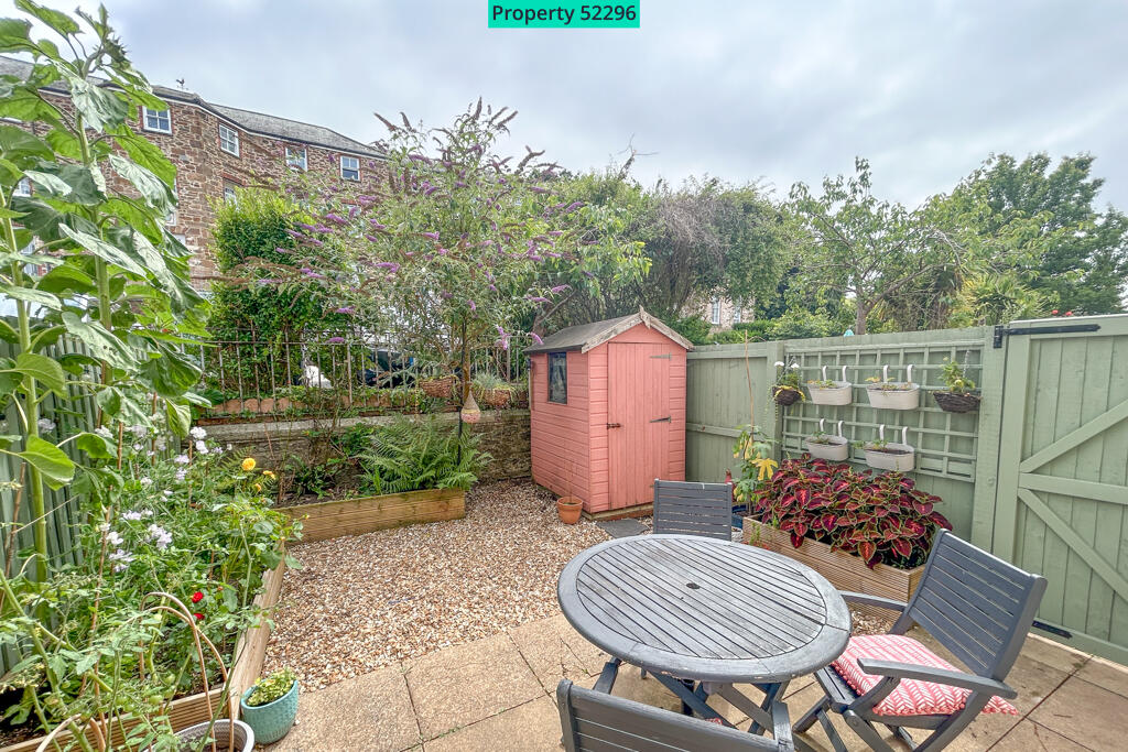 Garden with allocated parking directly behind