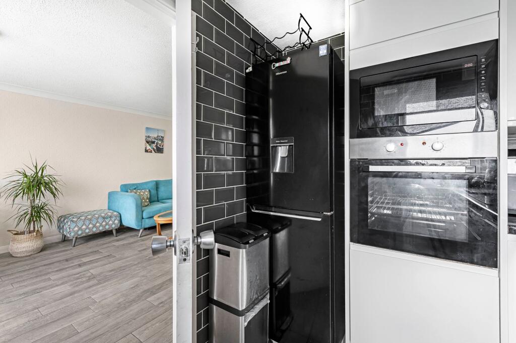 Living room into kitchen