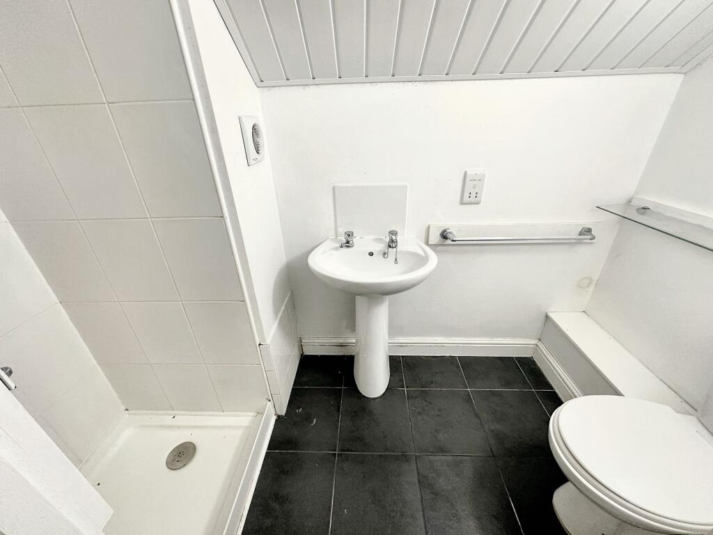 Upstairs shower area