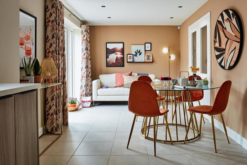 The large, open plan kitchen diner is the hub of the home