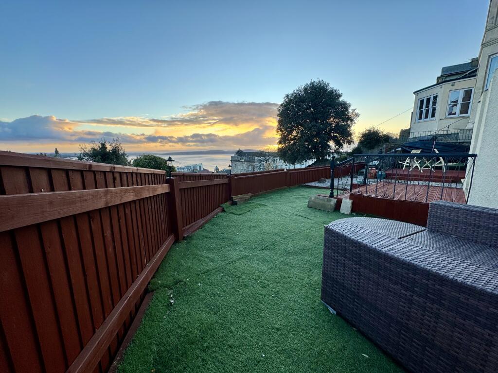 Rear Garden with Sea View
