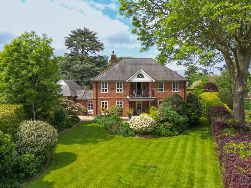Rear view of the house and garden